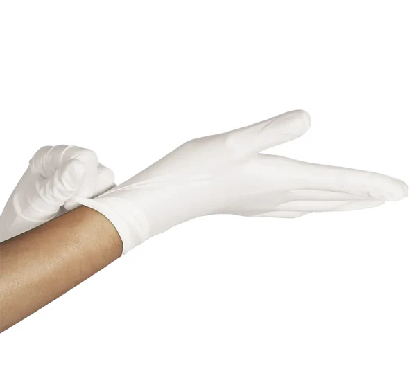 Luva de Látex Branca Com Pó 100un - Descarpack