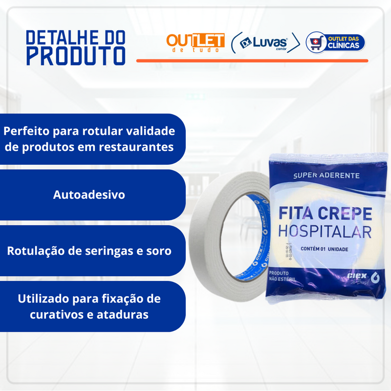 Fita Crepe Hospitalar 16mm x 50m - Ciex