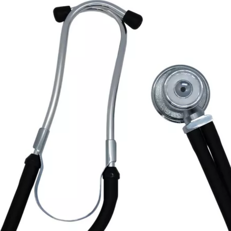 Estetoscópio Rappaport Duplo Preto - Supermedy