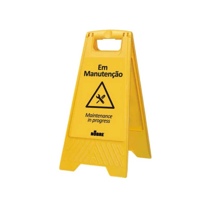 Placa Sinalizadora Em Manutenção - Nobre