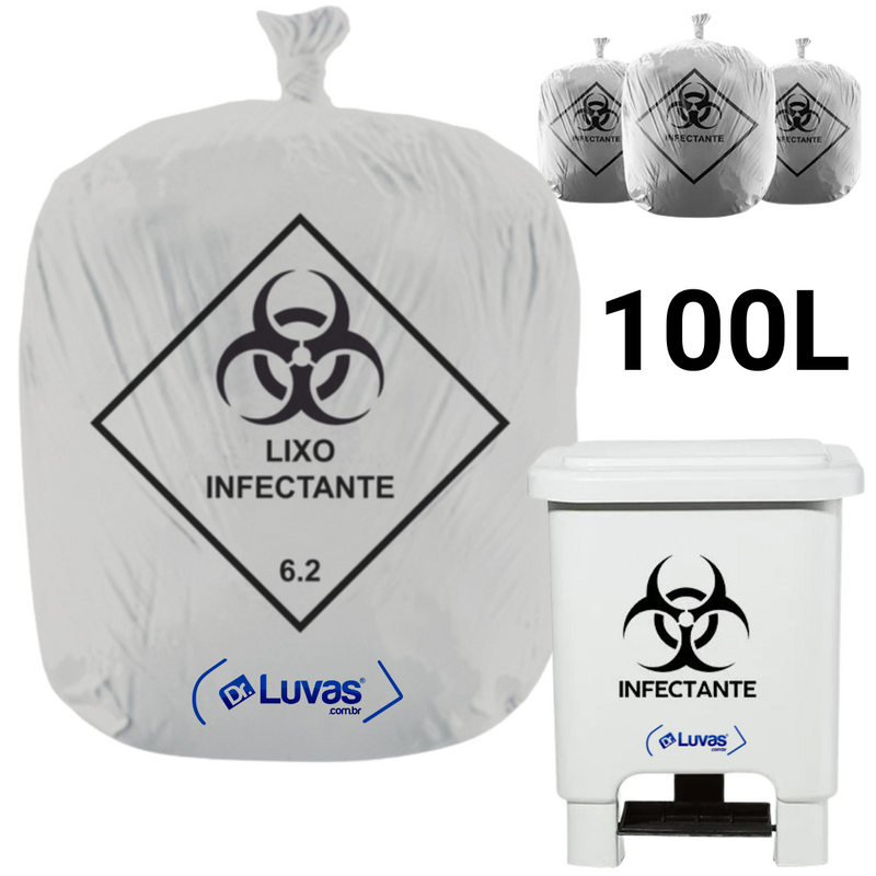 Saco de Lixo Hospitalar 100 Litros 100un - Dr. Luvas