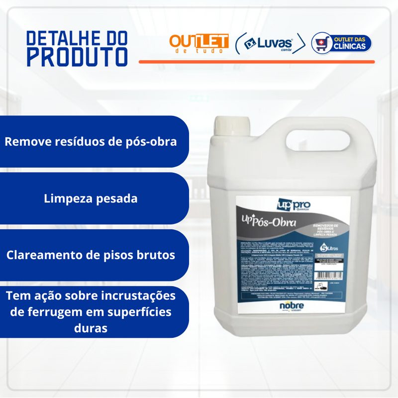 Limpador Para Pedras e Pós Obra Concentrado 5L - Up Pro Nobre
