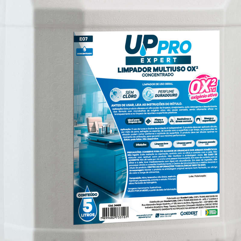 Limpador Multiuso Concentrado Oxigênio Ativo 5L - Nobre
