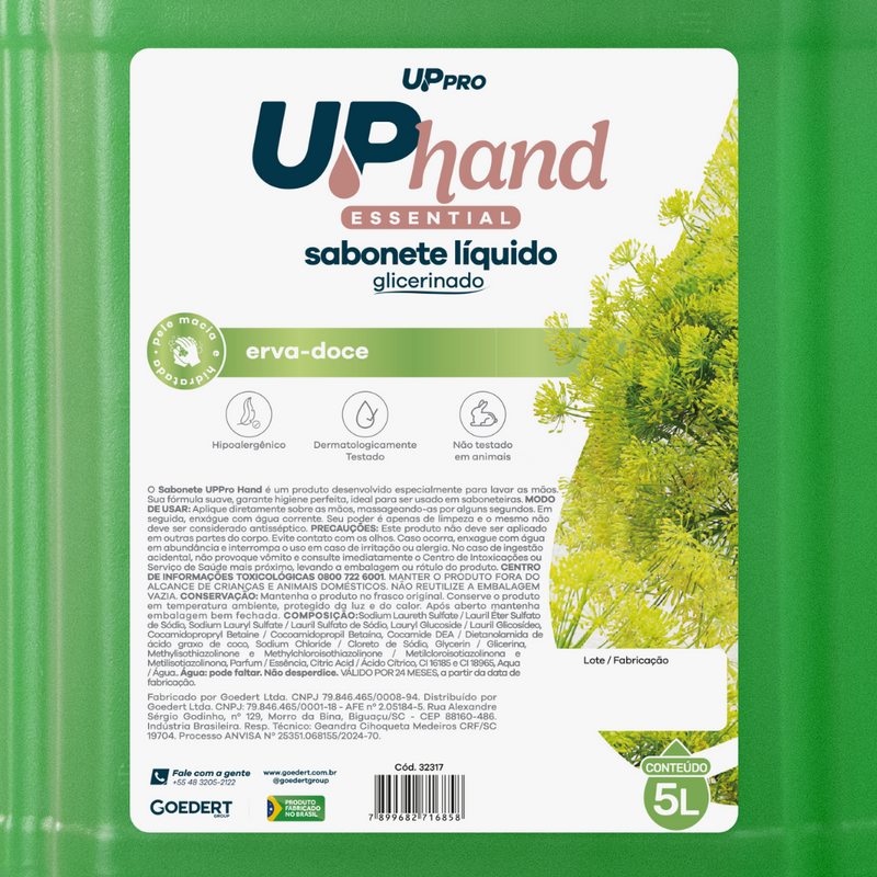 Sabonete Líquido Glicerinado 5l Erva Doce - Up Pro Nobre
