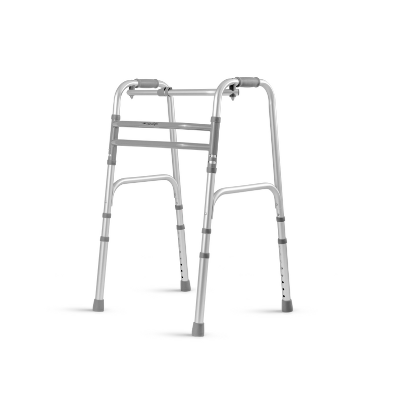 Andador de Alumínio Dobrável e Regulável Até 130kg - Supermedy