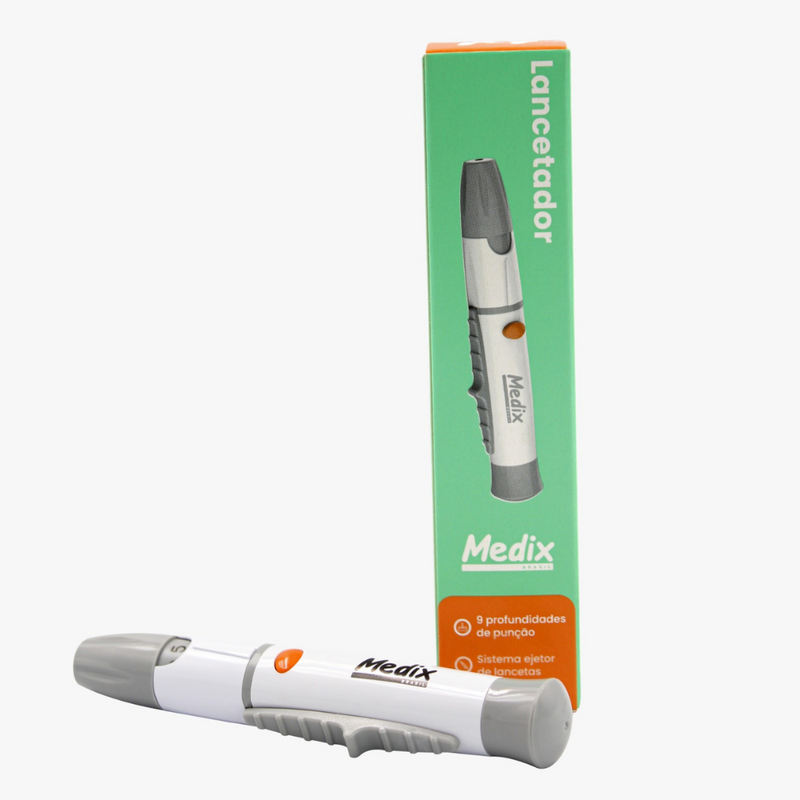 Caneta Lancetadora Universal Para Medir Glicose - Medix
