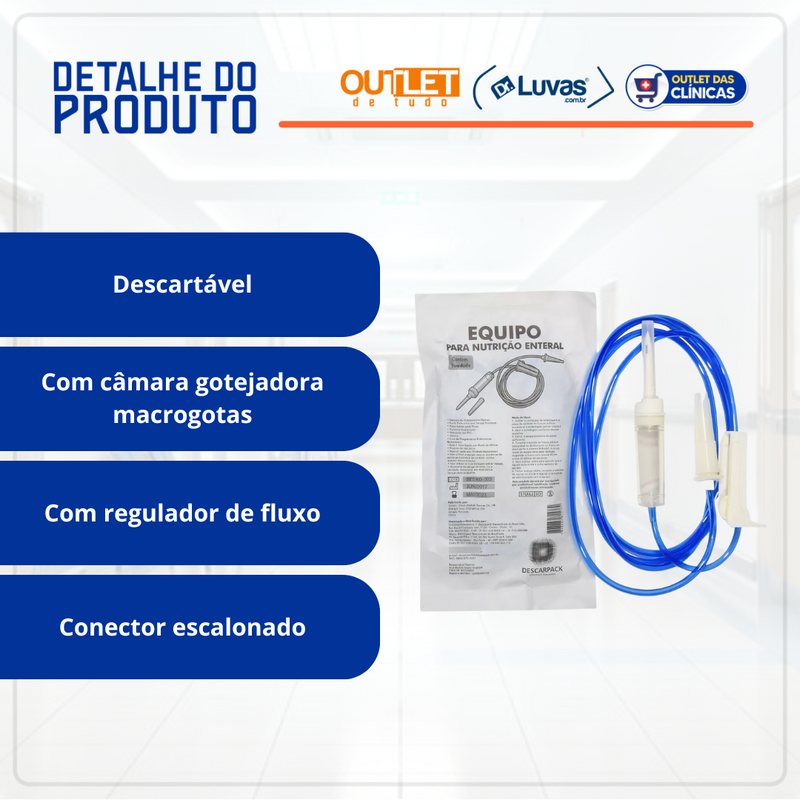 Equipo Para Nutrição Enteral Escalonado 10un - Descarpack