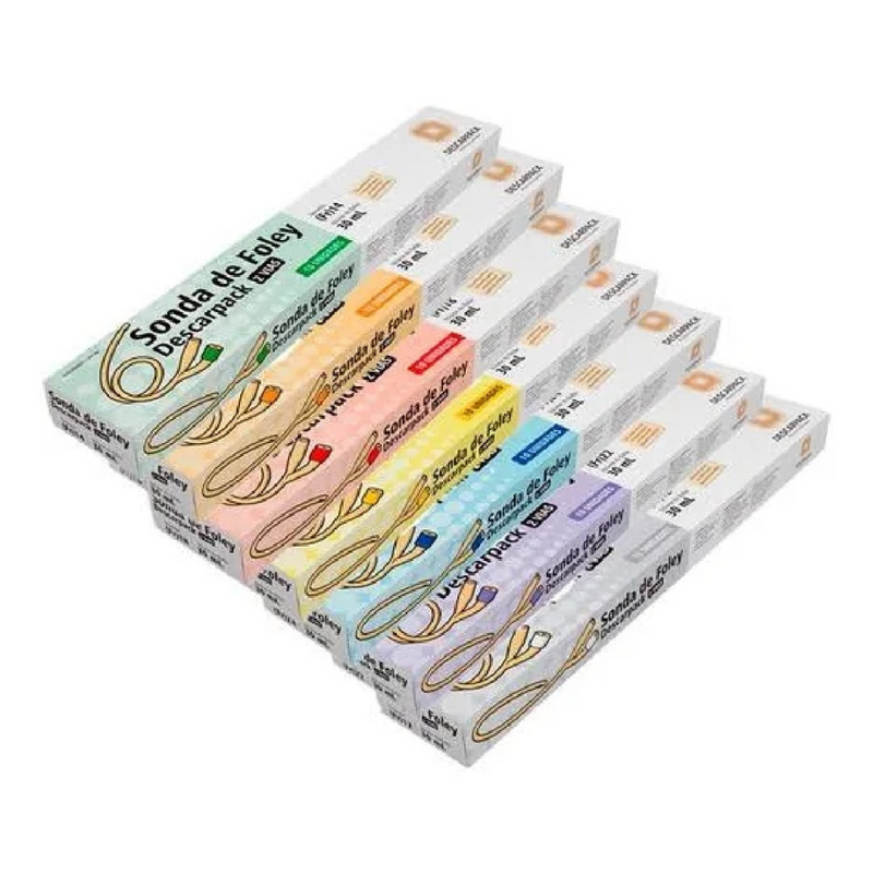 Sonda Foley 2 Vias Balão 30ml 10un - Descarpack