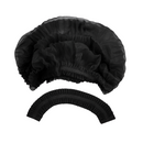 Touca Descartável Com Elástico Preto 100un - Medix