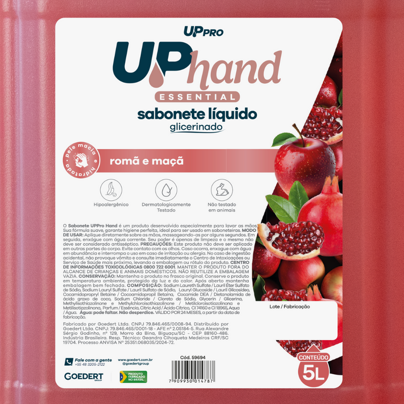 Sabonete Líquido Glicerinado 5l Romã e Maçã - Up Pro Nobre