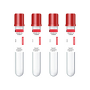 Tubo Ativador de Coagulo 9ml 16x100mm Tampa Vermelha 100un - Medix