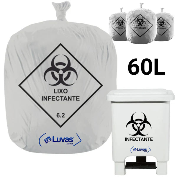 Saco de Lixo Hospitalar 60 Litros 100un - Dr. Luvas
