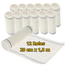 Atadura De Crepom 13 Fios 20cm x 1,8m 12 Rolos - Clean
