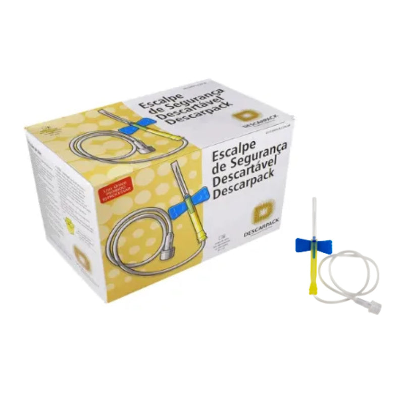 Escalpe De Segurança Descartável Estéril 100un - Descarpack