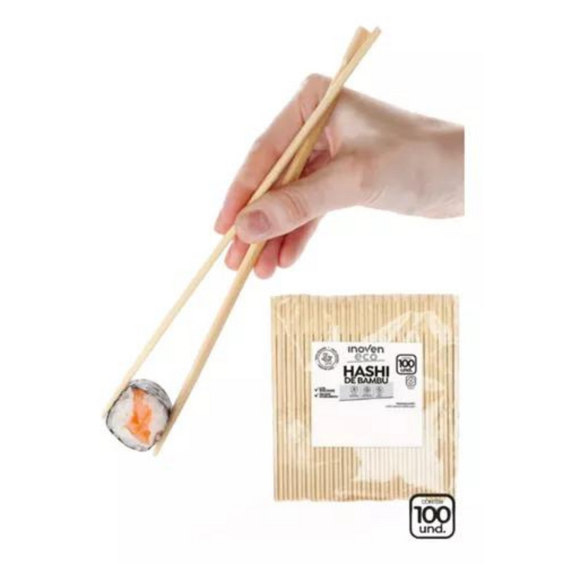 Hashi de Bambu 100 Pares - Inoven