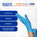 Luva de Procedimento Nitrílica Azul Sem Pó 100un - Unigloves