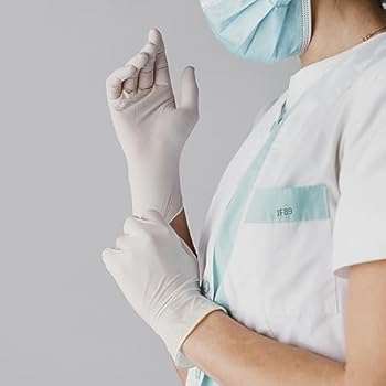 Luva de Procedimento Látex Branca Sem Pó 100un - Descarpack