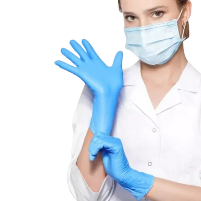 Luva Nitrílica Azul Sem Pó 100un - Talge