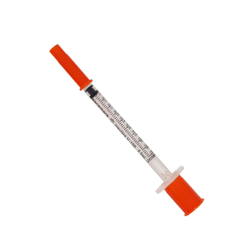 Seringa De Insulina Com Agulha Fixa 0,5ml 6x0,25mm 10un - Descarpack