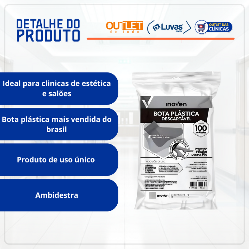 Bota Plástica 100un - Inoven
