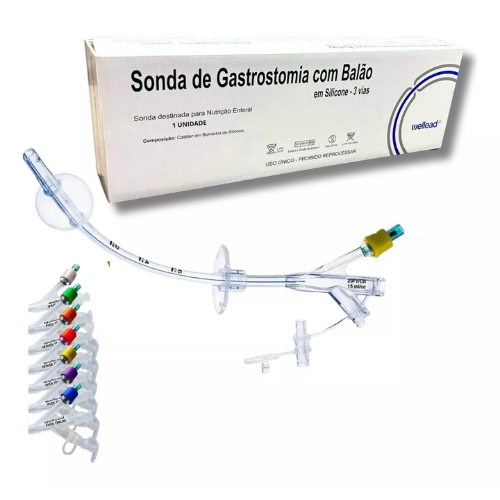 Sonda Para Nutrição Enteral Gastrostomia 3 Vias Com Balão - Well Lead