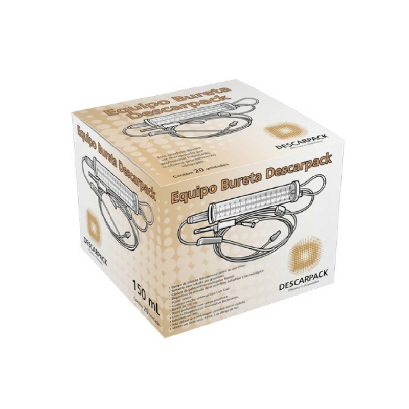 Equipo Bureta Microgotas Luer Lock Câmara Uretral 150ml - Descarpack