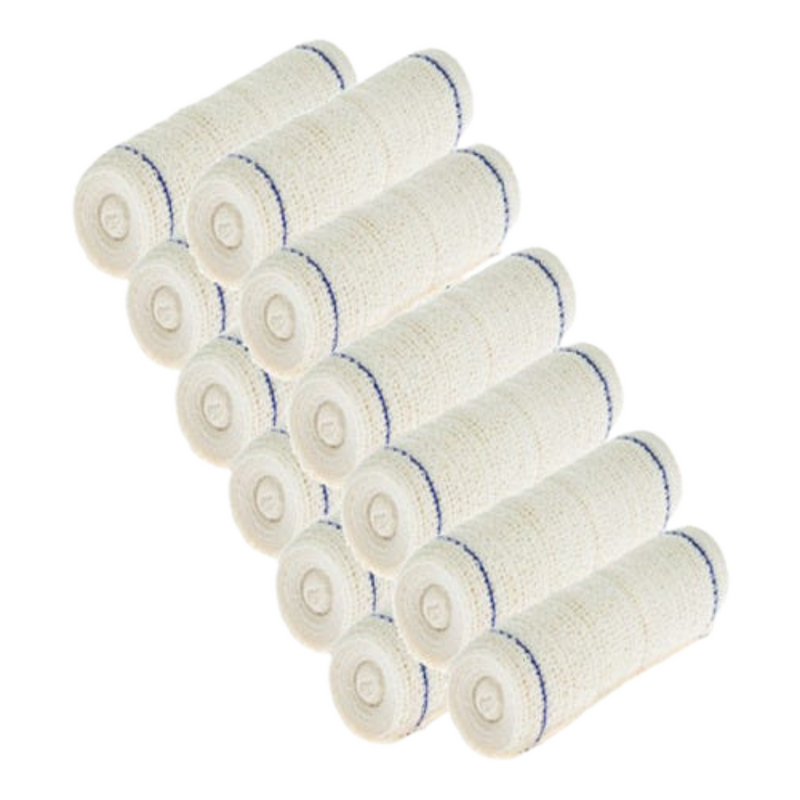 Atadura De Crepom 13 Fios 12cm x 1,8m 12 Rolos - Clean