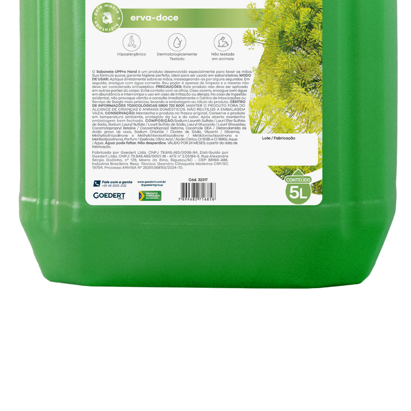 Sabonete Líquido Glicerinado 5l Erva Doce - Up Pro Nobre