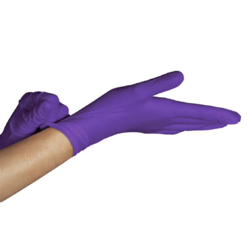 Luva de Procedimento Látex Roxa Com Pó 100un - Unigloves