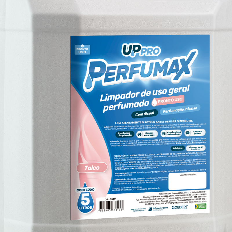 Limpador Perfumado de Uso Geral Talco 5L - Perfumax Nobre