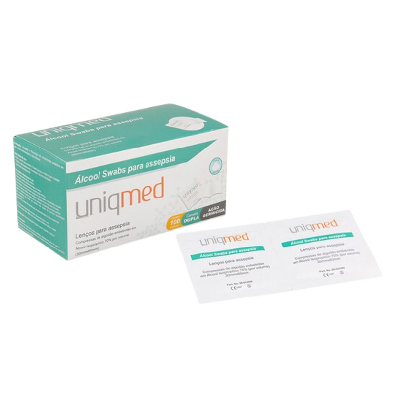 Álcool Swab 100un - Uniqmed