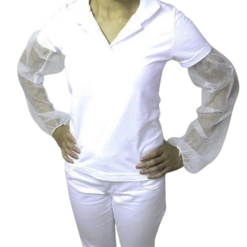 Mangote Descartável Branco 100un - Anadona