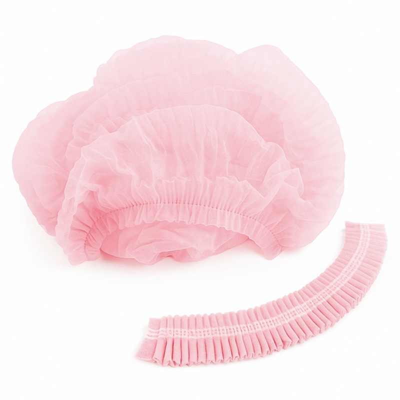 Touca Descartável Com Elástico Rosa 100un - Medix