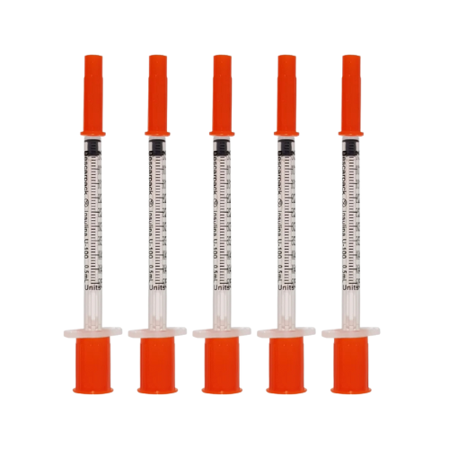 Seringa De Insulina Com Agulha Fixa 0,5ml 6x0,25mm 10un - Descarpack