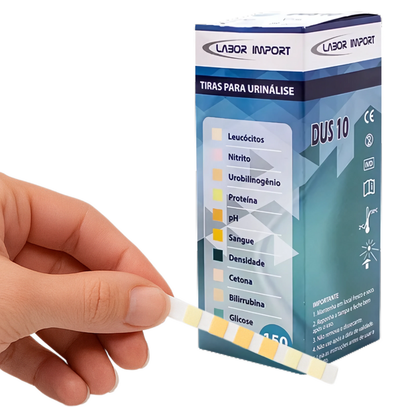 Tiras Reagentes Para Análise Urinária 10 Parâmetros 150un - Labor Import