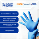 Luva Nitrílica Azul Sem Pó 100un - Talge
