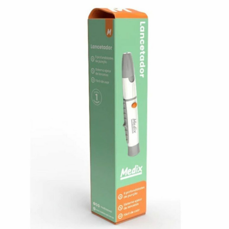 Caneta Lancetadora Universal Para Medir Glicose - Medix