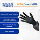 Luva Nitrílica Preta Sem Pó 100un  Talge