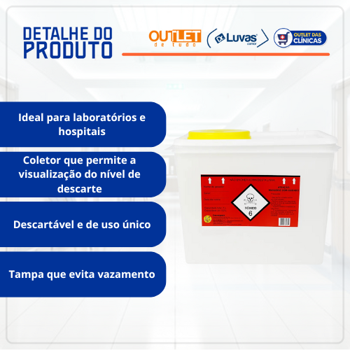 Coletor Rígido Para Resíduos Quimioterápicos - Descarpack