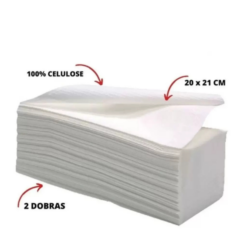 Papel Toalha Interfolhado Celulose Slim 1000un - Dr. Luvas