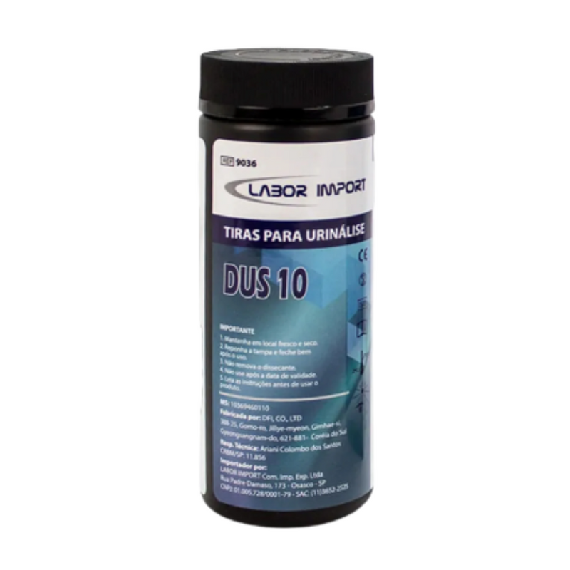 Tiras Reagentes Para Análise Urinária 10 Parâmetros 150un - Labor Import