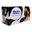 Máscara Cirúrgica Tripla Preta Com Elástico 50un - Medix