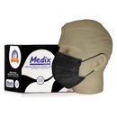Máscara Cirúrgica Tripla Preta Com Elástico 50un - Medix