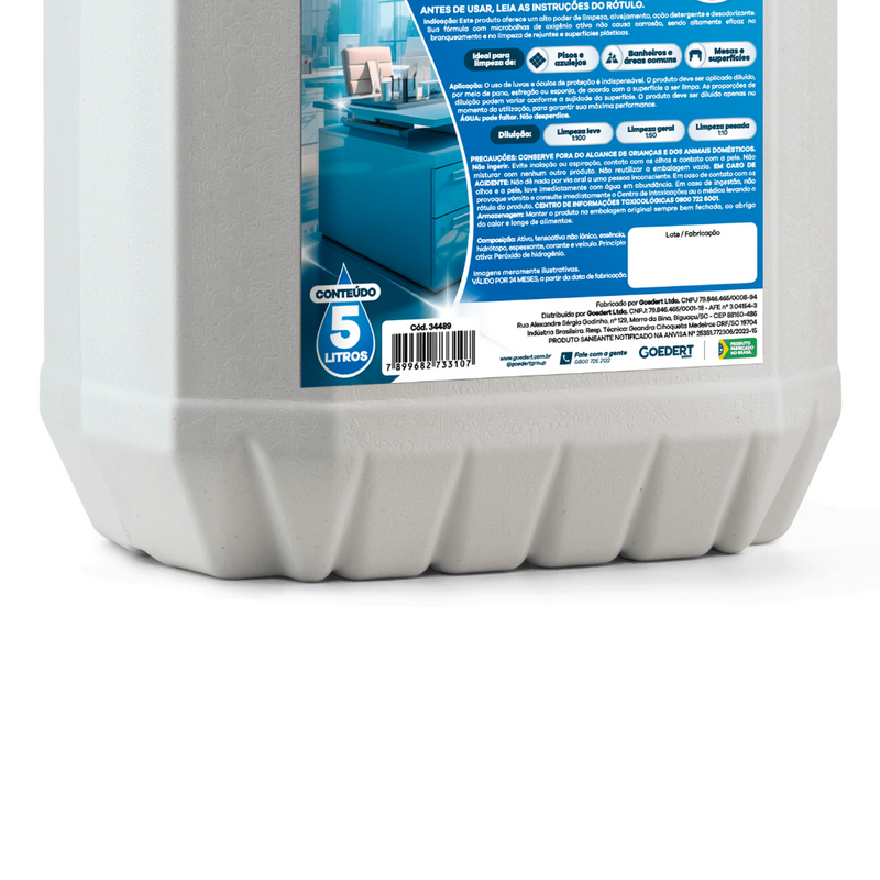 Limpador Multiuso Concentrado Oxigênio Ativo 5L - Nobre