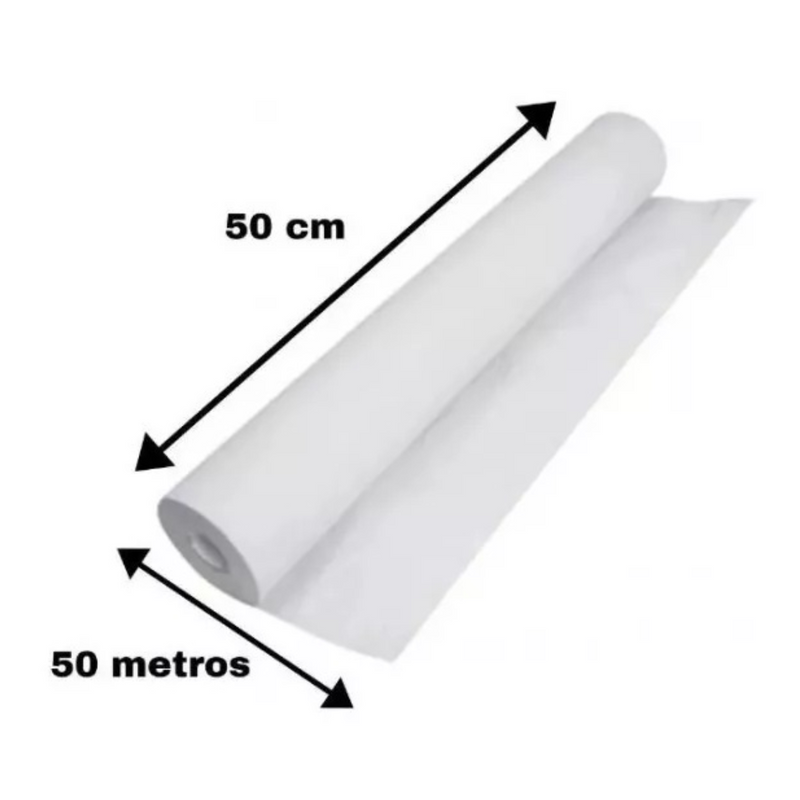 Lençol de Papel  Natural 50cm x 50m - Descarbox