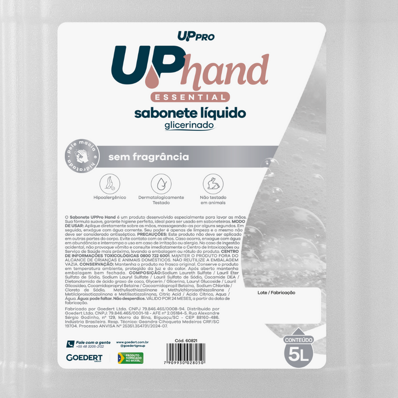 Sabonete Líquido Glicerinado Neutro 5L - Up Pro Nobre