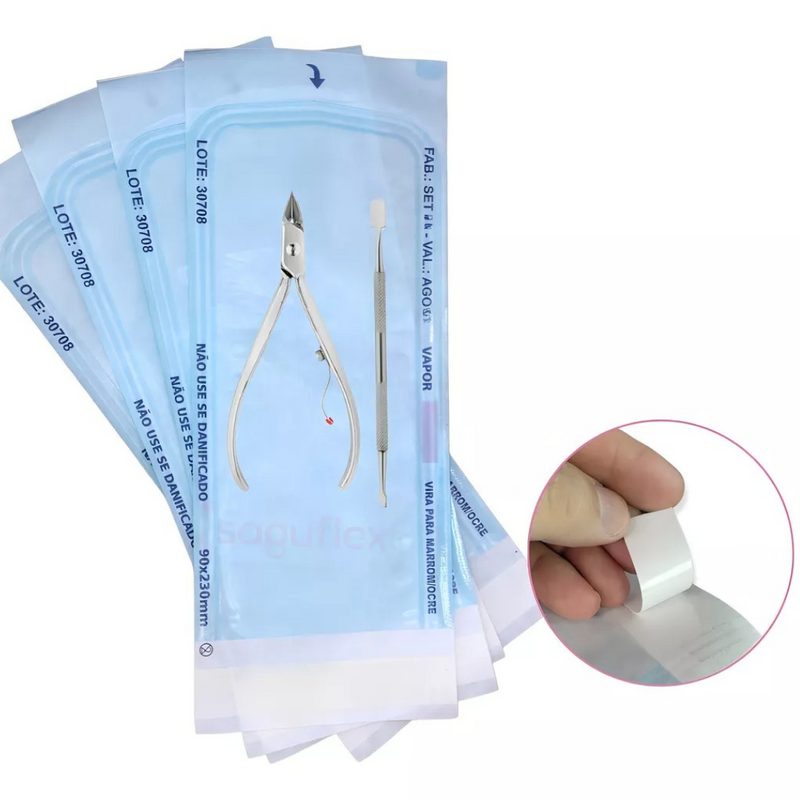 Envelope Autoclave 9x26cm 100un - Dr. Luvas