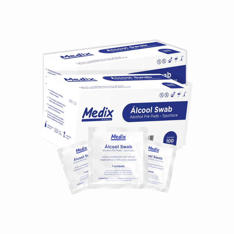 Álcool Swab 100un - Medix