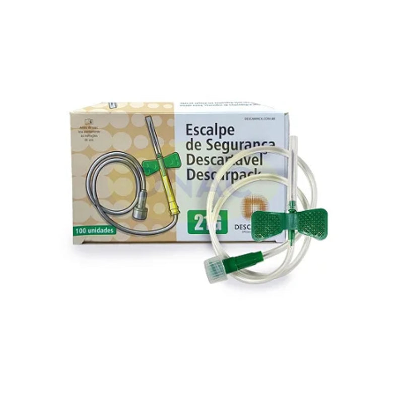 Escalpe De Segurança Descartável Estéril 100un - Descarpack