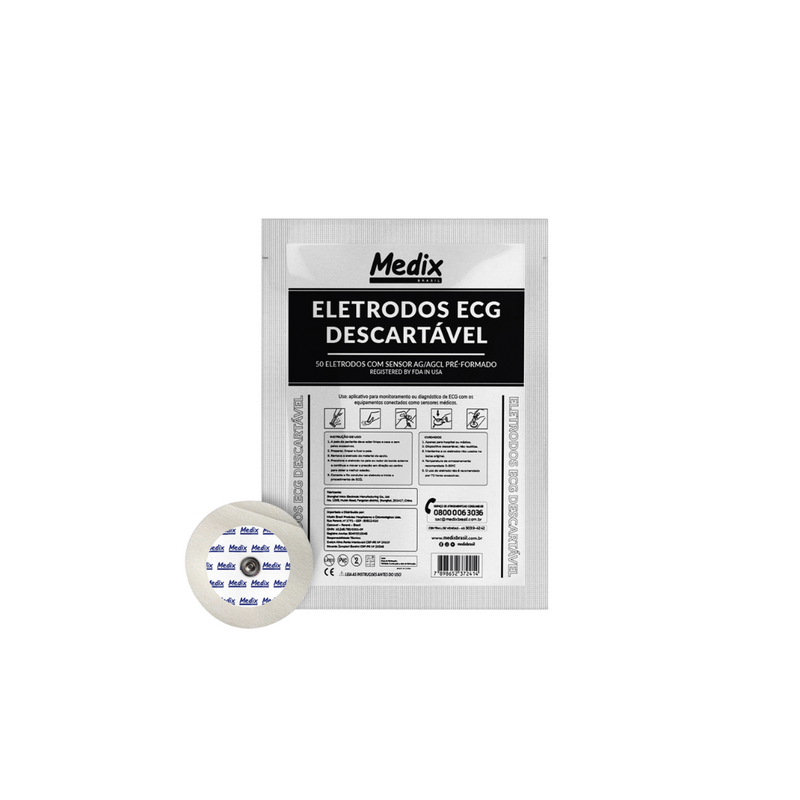 Eletrodo ECG SF22 Adulto 50un - Medix